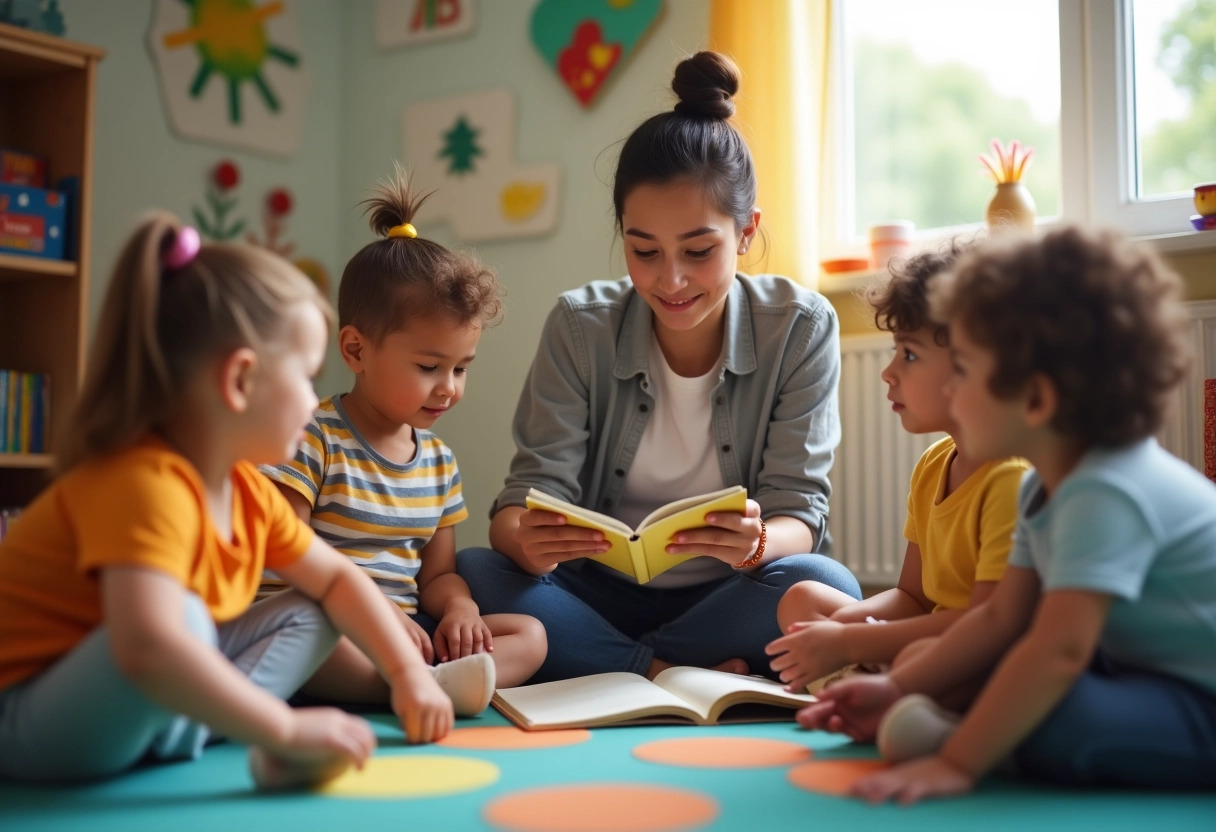 enfants  crèche